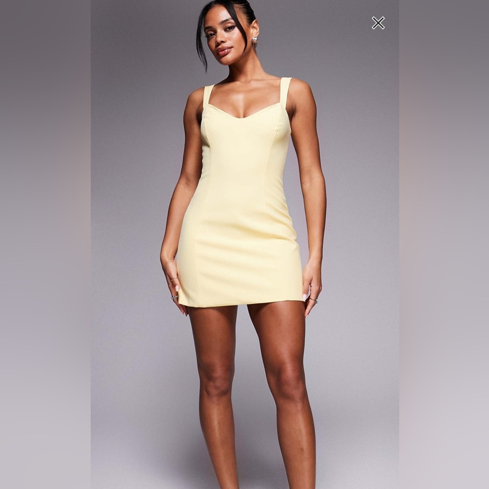 Oh Polly Light Yellow Mini Dress NWT
